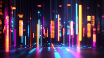 Poster - Vibrant Abstract Light and Color Display