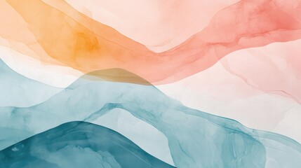 Aufkleber - Soft marble background with abstract lines and calming color palette, creating a zen-inspired feel