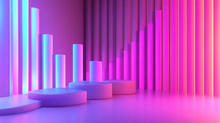 Poster - Vibrant Colorful Abstract Background with Light Effects