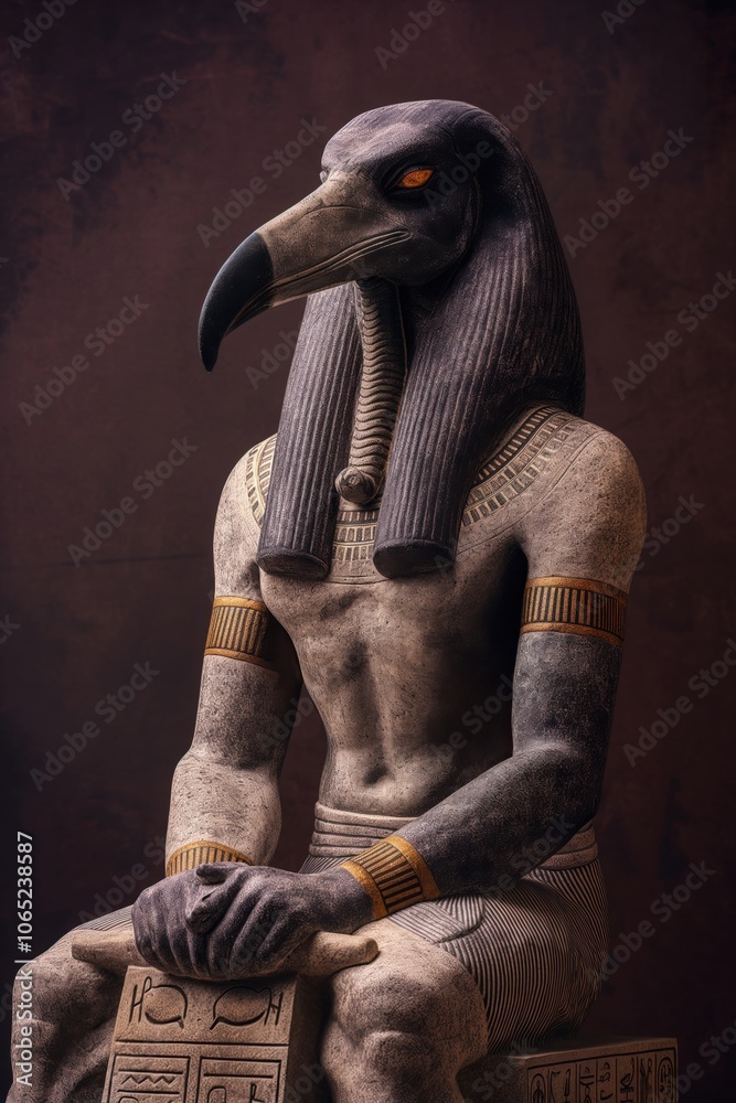 Factsof Thoth Stone statue of Thoth, the ancient Egyptian god of knowledge, wisdom ...