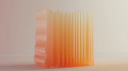 Poster - Abstract Gradient Sculpture in Soft Colors