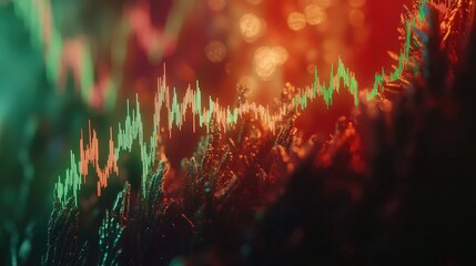 Poster - Colorful Abstract Waveform Background