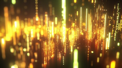 Poster - Abstract Light Rays in a Dark Background