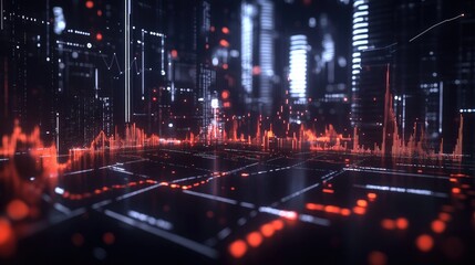 Poster - Futuristic Data Visualization in Urban Environment