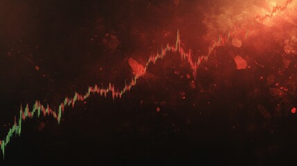Poster - Abstract Financial Chart with Dramatic Color Contrast