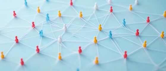 Aufkleber - Dynamic illustration of network connections among individuals in social media