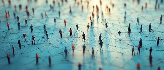 Aufkleber - Dynamic illustration of network connections among individuals in social media