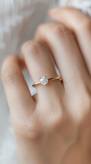 Elegant Close Up Of Fashion Ring Mockup Displayed On Female Hand In Professional Studio Setting Highlighting Luxurious Jewelry Details For High End Fashion Advertising Campaign