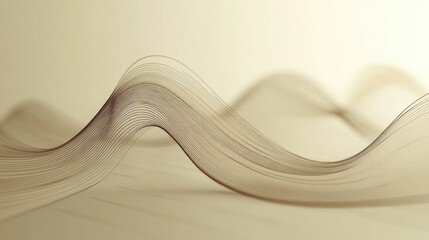 Poster - Soft Waves of Light in Abstract Form