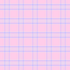 Wall Mural - Plaid with twill weave repeat pattern.Checkered tartan gingham seamless pattern in pink pastel colors.Geometric graphic vector illustration background design for fabric and print.