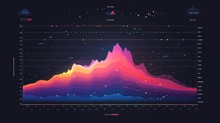 Poster - Colorful Data Visualization with Gradient Peaks