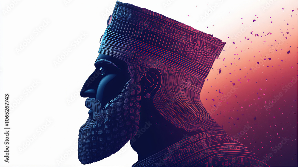King Sennacherib of ancient Assyria empire between 705-681 BCE, son of