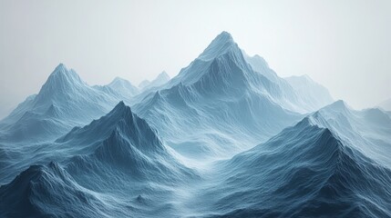 Wall Mural - The mountains are covered in snow and the water is choppy