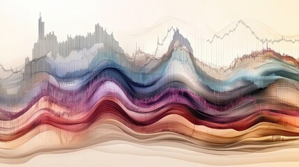 Poster - Abstract Waves of Data Visualization Design
