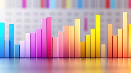 Poster - Colorful Bar Graph with Data Visualization Elements