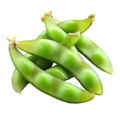 Wall Mural - Green edamame on white background isolated transparent