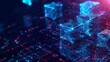© cong - technological sense blue cube background