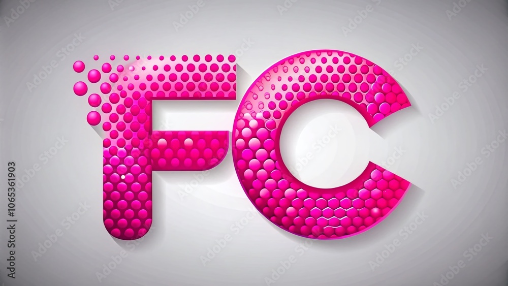 Creative Logo Design Featuring Pink Magenta Dotted Bubble Letters for ...