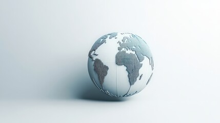 Poster - Digital globe with inflation data overlay, [global finance], [international capital costs]