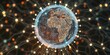 © Kanpitcha - A futuristic holographic globe surrounded by interconnected circuitry representing global computer technology mix, data