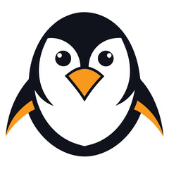 Penguin head mascot logo vector art