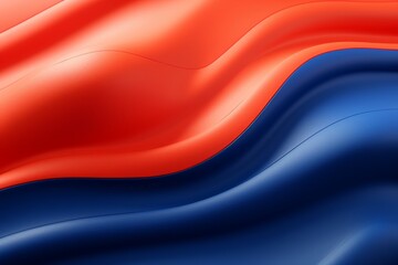 Poster - Contrasting wavy lines in business colors create depth and texture in visual design