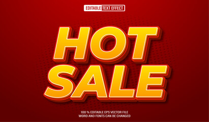Poster - Editable 3d text style effect - Hot Sale  text effect Template