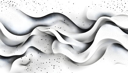 Abstract black and white wavy background