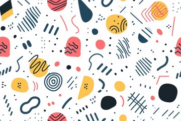 Poster - Colorful Minimalist Seamless Pattern Design