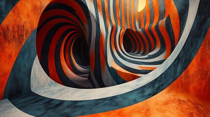 Explore the vibrant swirls of abstract design in 3d art