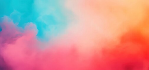Poster - Colorful abstract smoke background in vibrant shades of blue, pink, and orange.