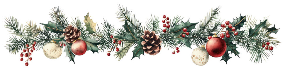 Wall Mural - png christmas border illustration decoration.