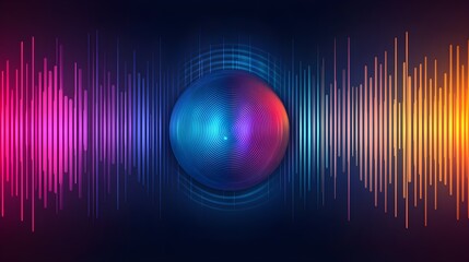 Abstract Colorful Sphere With Lines