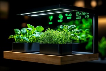 Poster - Holographic display of an organic farm with real-time data on produce growth and nutritional content