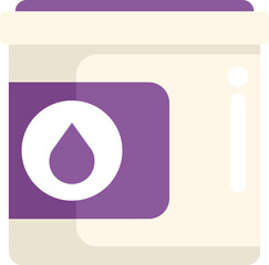 Poster - Cosmetic cream jar with water drop logo suggesting moisturizing effect, ideal for beauty and skincare marketing