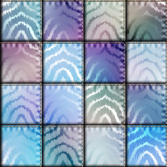 Aufkleber - Patchwork of satin fabric.
