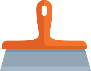 Poster - simple vector illustration of a squeegee, a tool with a flat rubber blade used for spreading and smo