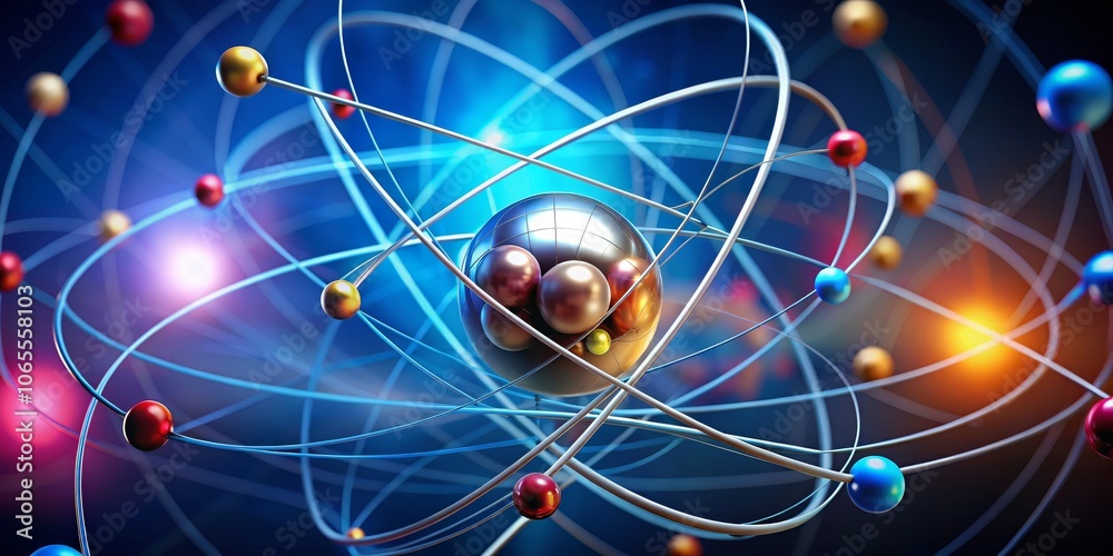 Atomic Orbitals A 3D Model of Electron Orbits in a Colorful and Vibrant ...