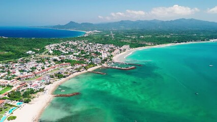 Wall Mural - Drone Shot in Punta Mita, Nayarit. Mexico. Sayulita Beach in the Background