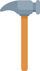 Poster - claw hammer standing with wooden handle, a carpentry tool used for driving nails, ideal for diy and 