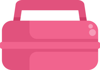 Poster - Pink lunch box, container for keeping food fresh for school or work lunch break