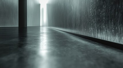 Wall Mural - High angle of stainless steel texture with a brushed finish, reflecting light subtly for a contemporary look