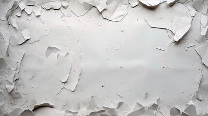 Poster - Torn White Paper with Rough Edges and Texture