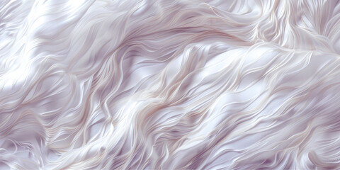 Canvas Print - A close-up of white fur with waves