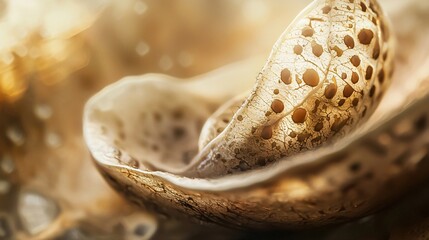 Poster - Explore the intricate details of a macro shot featuring an organic seed pod with fine textures and patterns