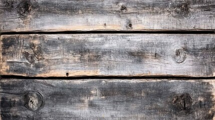 Poster - Weathered Wood Grain with Knots and Dark Patina