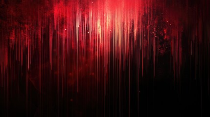 Poster - Abstract red glitch background with digital lines and textures.  red on a black backdrop. modern wallpaper for design or a banner