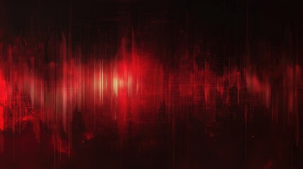 Poster - Abstract red glitch background with digital lines and textures.  red on a black backdrop. modern wallpaper for design or a banner
