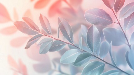 Poster - Explore the beauty of nature through a soft-focused macro shot of overlapping leaves capturing the essence of tranquility and serenity