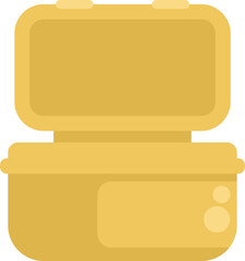 Poster - empty yellow lunchbox is open, waiting to be filled with a delicious meal